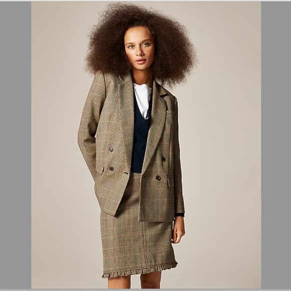 J CREW "The Benny" Unstructured Wool Double-Breasted Blazer EUC/sz 12 - Picture 4 of 4